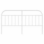 vidaXL Tête de lit métal blanc 180 cm