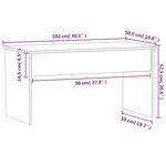 Vidaxl table basse noir 102x50 5x52 5 cm bois d'ingénierie