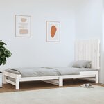 vidaXL Tête de lit murale Blanc 82 5x3x60 cm Bois massif de pin
