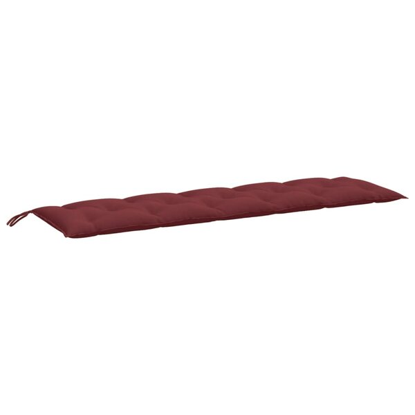 vidaXL Coussin de banc de jardin rouge bordeaux mélangé tissu