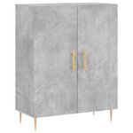 vidaXL Buffet haut Gris béton 69 5x34x180 cm Bois d'ingénierie