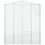 vidaXL Panier de gabions arqué 200x30x220/240 cm Fer galvanisé