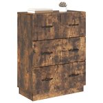 vidaXL Armoire à tiroirs Chêne fumé 66 x 34 5 x 87 cm