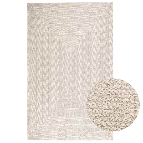 vidaXL Tapis ZIZUR crème 160x230 cm aspect de jute intérieur extérieur