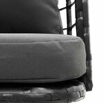 vidaXL Chaises de jardin lot de 2 avec coussins noir résine tressée