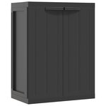 vidaXL Armoire de rangement d'extérieur noir 65x37x85 cm PP