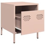 vidaXL Table de chevet rose 35x39x43 5 cm acier