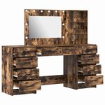 vidaXL Table de Toilette avec tiroir 3 Pièces Marron 40 x 41 x 135 cm