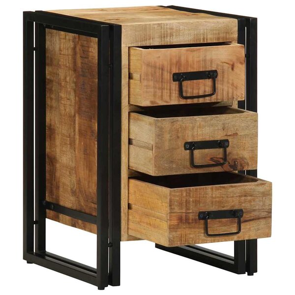 vidaXL Cabinet de chevet 40 x 35 x 50 cm bois de manguier massif