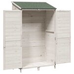 vidaXL Abri de jardin Blanc 106 x 56 x 176 5 cm Bois de Sapin Massif