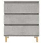 vidaXL Buffet Gris béton 60x35x70 cm Bois d'ingénierie