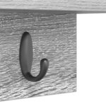 vidaXL Porte-manteau mural avec étagère Sonoma gris 40 x 10.5 x 18 cm