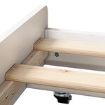 vidaXL Cadre de lit Blanc Bois de pin 75 x 190 cm Pliable Cadre de lit