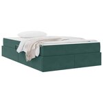 vidaXL Lit avec rangement et matelas Vert foncé 120 x 200 cm Velours