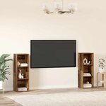 vidaXL Ensemble meuble TV 2 Pièces Bois Ancien 107 x 35 x 37 cm