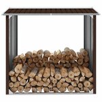 vidaXL Abri de stockage de bois Acier galvanisé 172x91x154 cm Marron