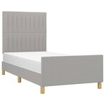 vidaXL Cadre de lit sans matelas gris clair 80x200 cm tissu