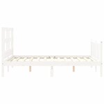vidaXL Cadre de lit sans matelas blanc 120x200 cm bois de pin massif