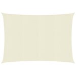 vidaXL Voile d'ombrage 160 g/m² Crème 2 5x3 5 m PEHD