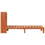 vidaXL Lit bibliothèque sans matelas cire marron 100x200 cm pin massif