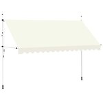 vidaXL Auvent manuel rétractable 400 cm Crème