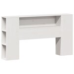vidaXL Lit bibliothèque sans matelas blanc 140x200 cm bois pin massif