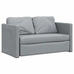 vidaXL Canapé-lit 2 en 1 gris clair 112x174x55 cm tissu