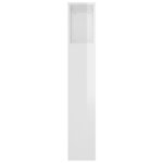 vidaXL Armoire de tête de lit Blanc brillant 220x18 5x104 5 cm