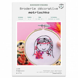 FRENCH KITS-French'Kits - Broderie décorative - Matriochka-Kit créatif fabriqué avec amour en France