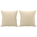 vidaXL Canapé 2 places avec oreillers décoratifs crème 120 cm tissu