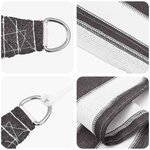 vidaXL Voile d'ombre 4 / 5 x 4 m HDPE Rectangulaire Anthracite et blanc