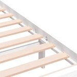 vidaXL Cadre de lit sans matelas blanc bois de pin massif