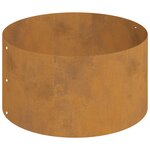vidaXL Cache-pot de jardin Marron 120 x 120 x 20 cm Acier Corten