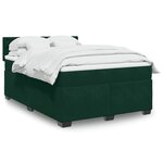 vidaXL Sommier à lattes de lit et matelas Vert foncé 160x200cm Velours