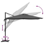 vidaXL Parasol Cantilever Roma Anthracite 286x285x265 cm Aluminium
