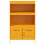vidaXL Buffet haut jaune moutarde 68x39x113 cm acier