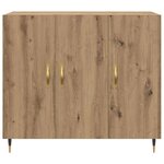 vidaXL Buffet Chêne artisanal 90 x 34 x 80 cm Bois d'ingénierie