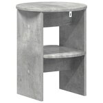 vidaXL Meuble d'appoint Gris Béton Ø40 x 50 cm Bois d’ingénierie