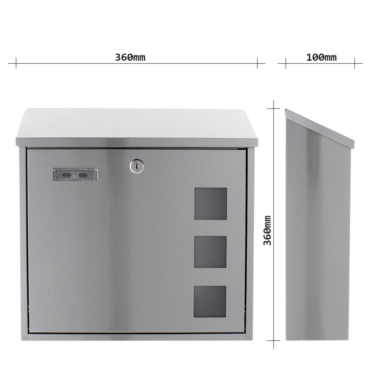 PROFIRST BOÎTE AUX LETTRES 250 EN ACIER INOXYDABLE