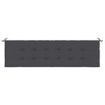 vidaXL Coussin de banc de jardin anthracite 180x50x3 cm tissu oxford