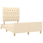 vidaXL Cadre de lit sans matelas crème 120x200 cm tissu