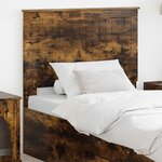 vidaXL Tête de lit avec tête de lit Chêne fumé 90 cm Bois d'ingénierie