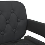 vidaXL Chaise pivotante de salle à manger Noir Similicuir