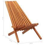Vidaxl chaise pliable d'extérieur bois d'acacia solide