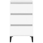 vidaXL Table de chevet blanc 40x35x70 cm bois d’ingénierie