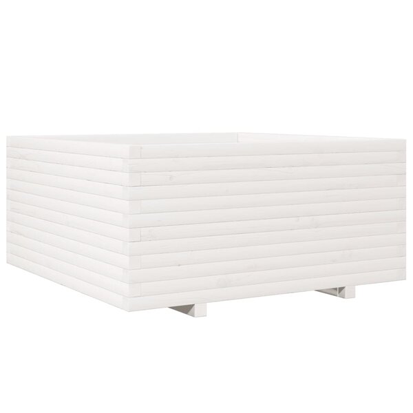 vidaXL Jardinière blanc 100x100x49 5 cm bois de pin massif