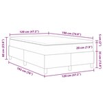 vidaXL Lit à ressorts avec matelas vert clair et gris  petit double  en tissu côtelé