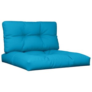 vidaXL Coussins de palette lot de 2 bleu clair tissu