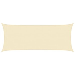 vidaXL Voile d'ombrage 160 g/m² Crème 2x5 m PEHD