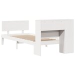 vidaXL Lit bibliothèque sans matelas blanc 90x200cm bois de pin massif